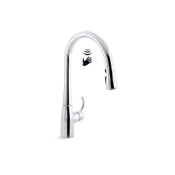 Simplice Touchless Single-Handle Pull-Down Sprayer Kitchen Faucet in Polished Chrome