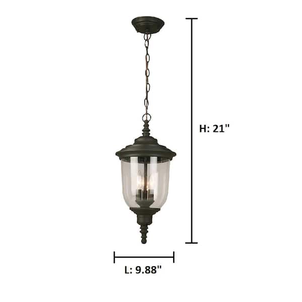 Pinedale Matte Bronze 3-Light Hanging Light