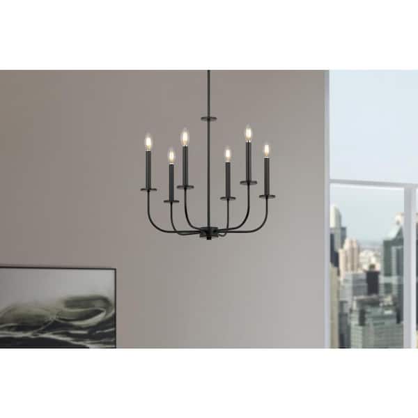 Tilden 6-Light Matte Black Chandelier