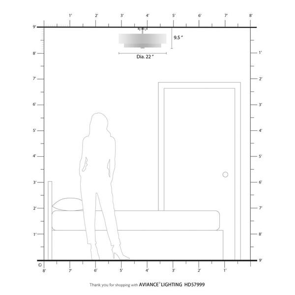 Somerhill 5 Light English Bronze Semi Flush Mount
