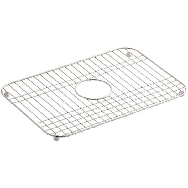 Mayfield Drop-In Cast Iron 25 in. 1-Hole Single Bowl Kitchen Sink in White with Basin Rack