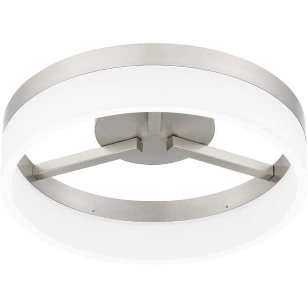 Cohen 11.75 in. Brushed Nickel Integrated LED Flush Mount