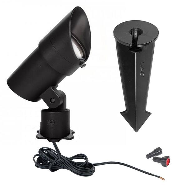 Grand Accent 2300 Lumens Black Low Voltage LED Outdoor Spotlight with IP66 Rated and 3000K LED
