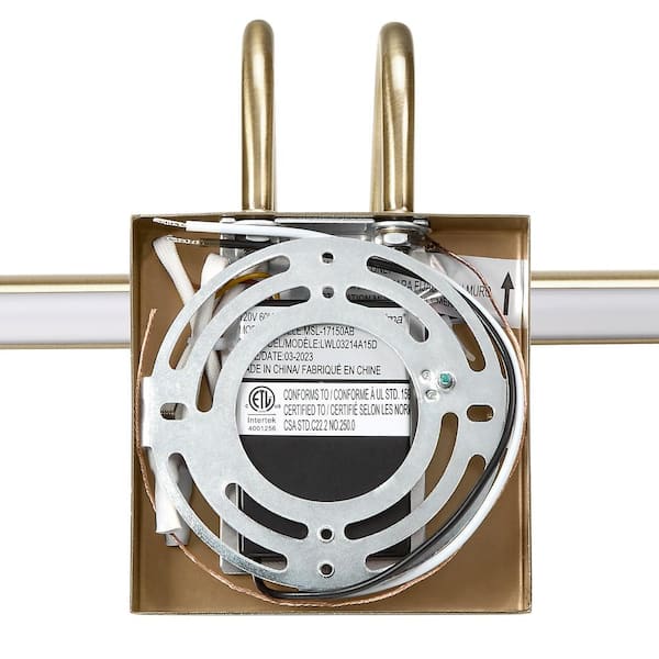 17 in. LED Picture Light, 1000 Lumens, 3000K Warm White, Antique Brass Finish, Hardwired