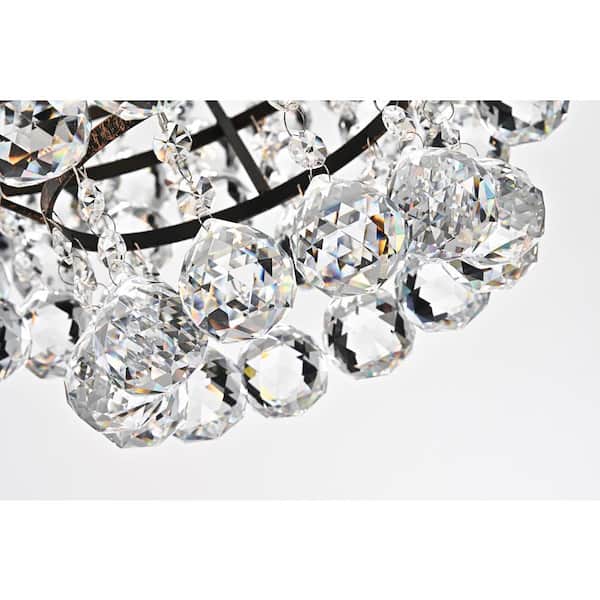 Clarus 7-Light Antique Copper Glam Empire Chandelier with Clear Glass Hanging Crystals