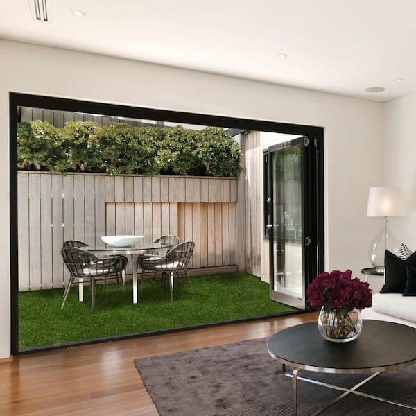 Washington 7.38 ft. x 8.76 ft. Green Artificial Grass