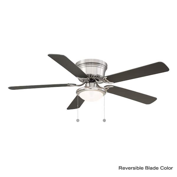 Hugger 56 in. LED Brushed Nickel Ceiling Fan