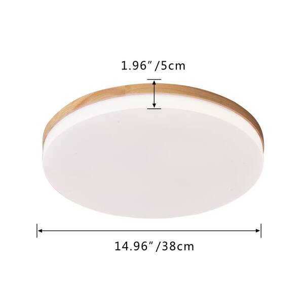 15 in. 1-Light White Creative Design Simple Circle 25-Watt Integrated LED Flush Mount Ceiling Lighting