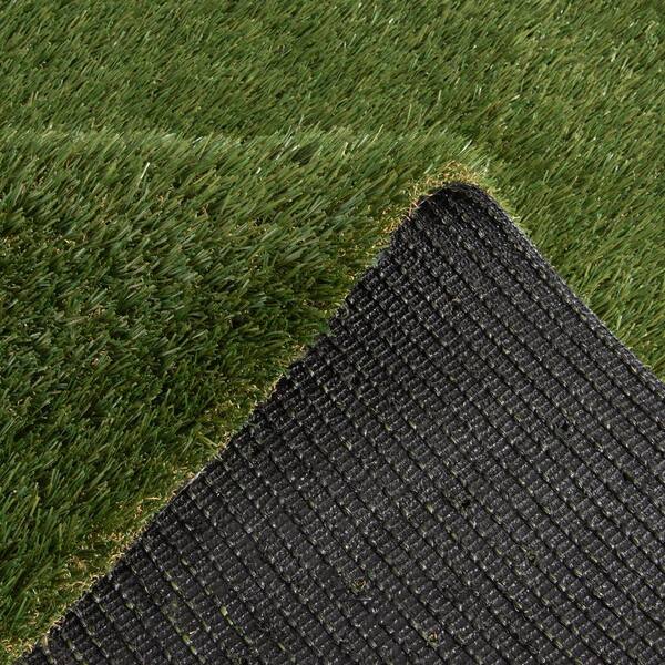 56 oz. 7.5 ft. x 9 ft. Field/Olive Green Artificial Grass Rug