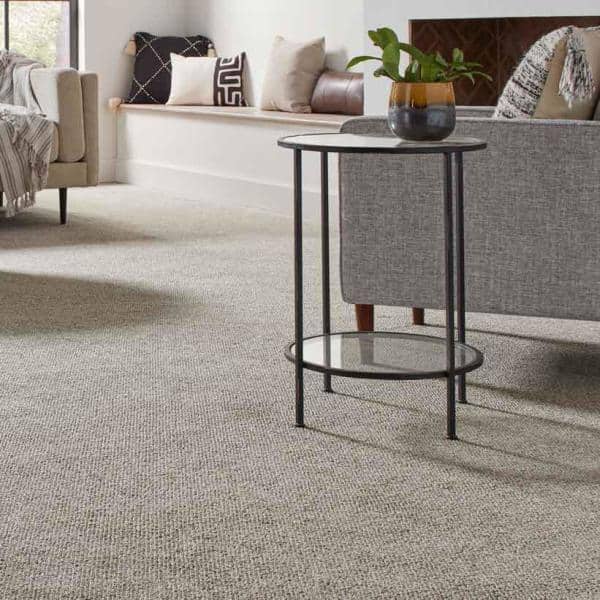 Hanville  - Rocky Ridge - Gray 27 oz. SD Polyester Loop Installed Carpet