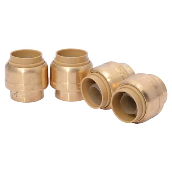 1/2 in. Push-to-Connect Brass End Stop Fitting Pro Pack (4-Pack)