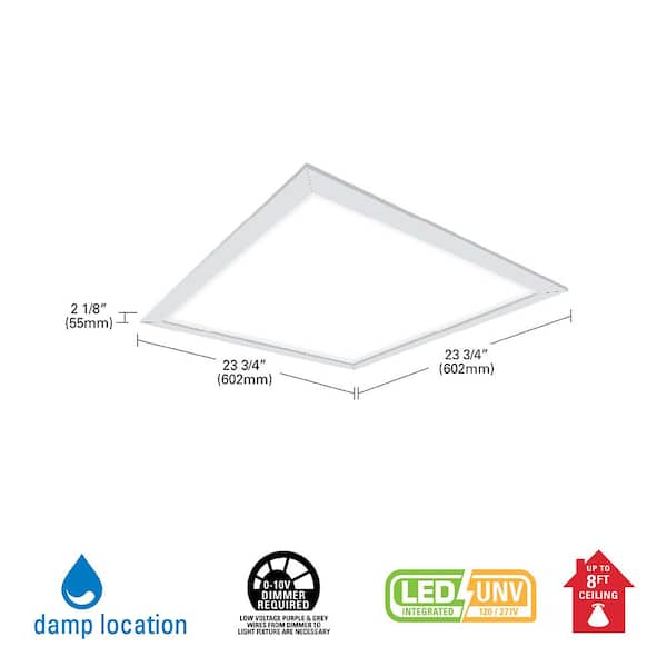 2 ft. x 2 ft. 3416 Lumens Integrated LED Panel Light 4000K