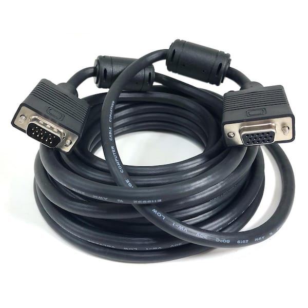 25 ft. X/S/VGA HD15 Male To Female Monitor Extension Cable Double Shield with Ferrites