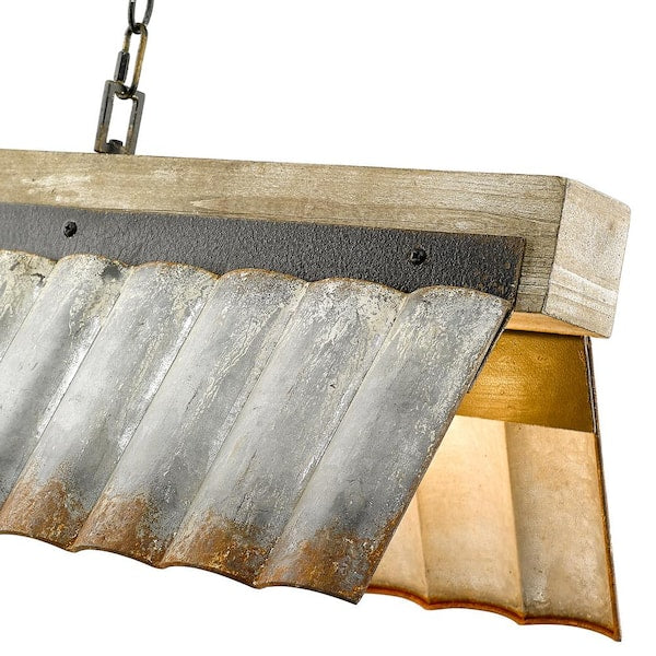 Waylon 5-Light Antique Black Iron Linear Pendant