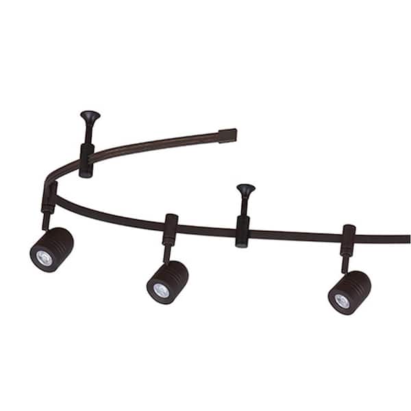 8 ft. 6-Light Oil Rubbed Bronze Integrated LED Flex Track Lighting Kit
