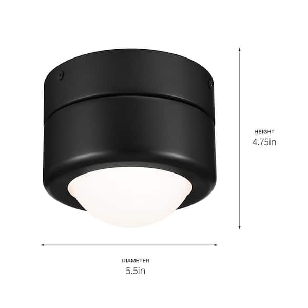 Tibbi 5.5 in. 1-Light Black Integrated LED Modern Hallway Flush Mount Ceiling Light