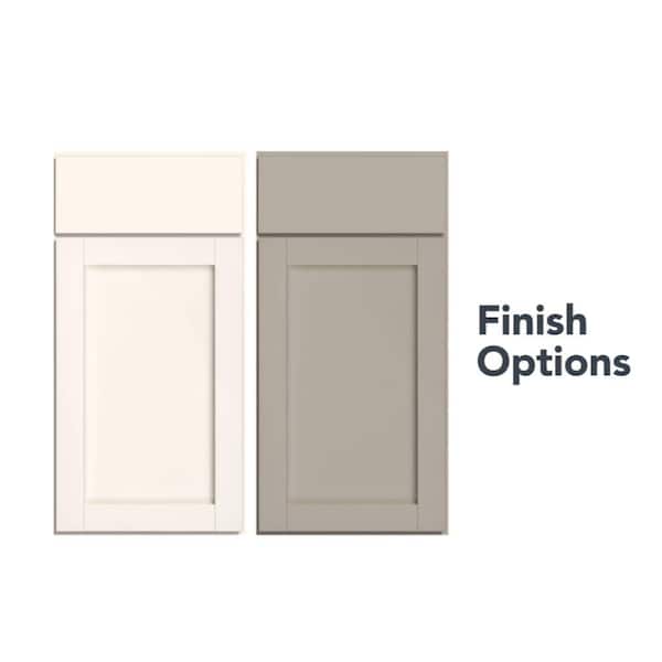 Courtland 36 in. W x 24 in. D x 34.5 in. H Assembled Shaker Sink Base Kitchen Cabinet in Polar White