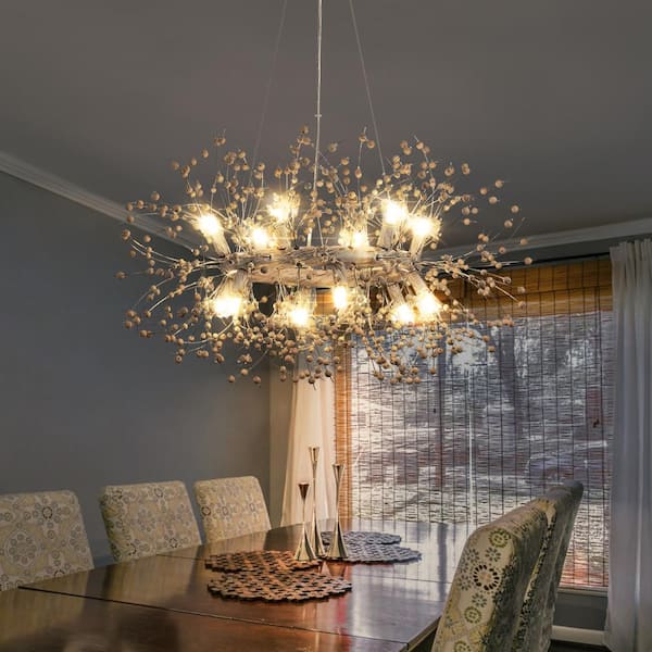 Calzada Decor 12-Light Distressed Dandelion Firework Chandelier Pendant Lights