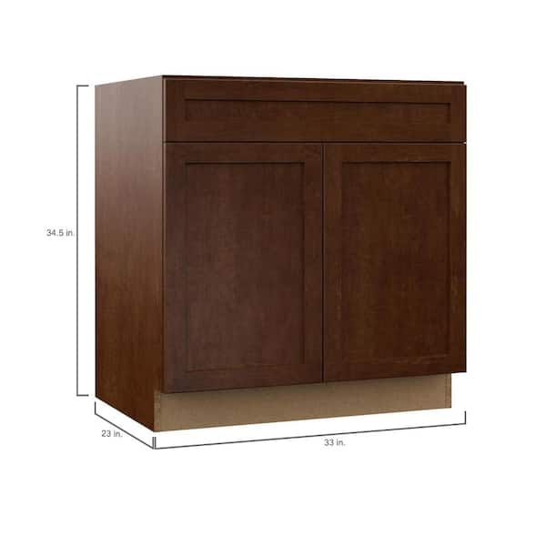 Designer Series Soleste Assembled 33x34.5x23.75 in. Base Kitchen Cabinet in Spice
