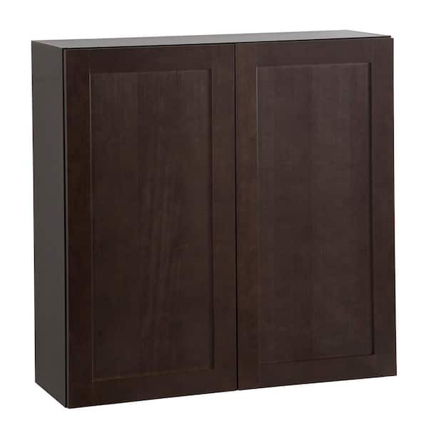 Edson Shaker Assembled 36x36x12.5 in. Wall Cabinet in Dusk