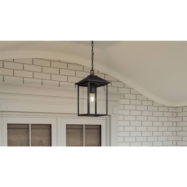 Fletcher 1-Light Earth Black Outdoor Pendant Light