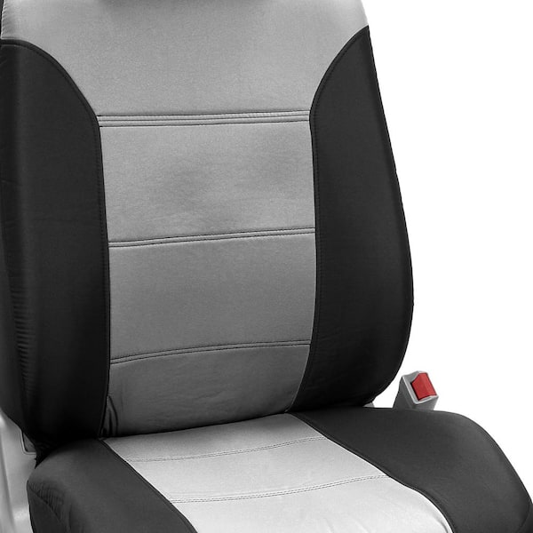 Polyester 47 in. x 23 in. x 1 in. Classic Khaki Full Set Car Seat Covers