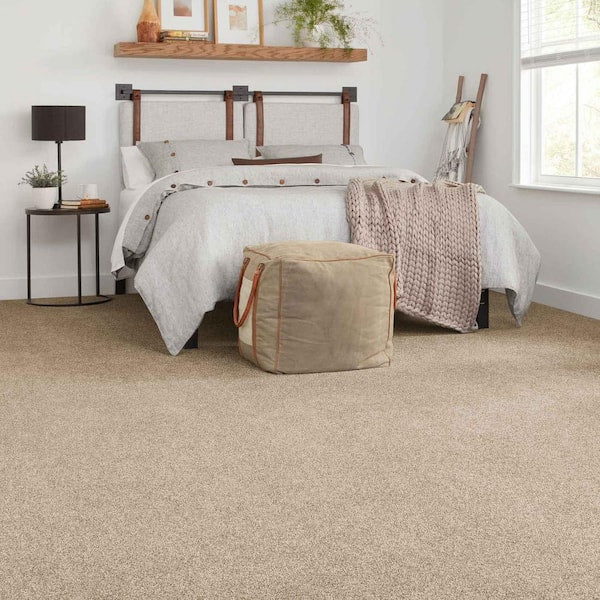 Tides Edge  - Praline - Beige 50 oz. Triexta Texture Installed Carpet