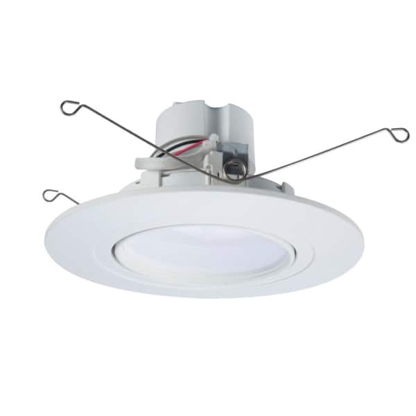 5/6 in. 2700-5000K Selectable CCT Integrated LED White Retrofit LED Module Recessed Light with Gimbal Trim