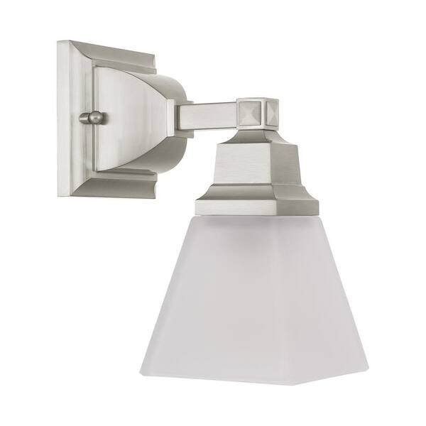 Mission 1 Light Brushed Nickel Wall Sconce