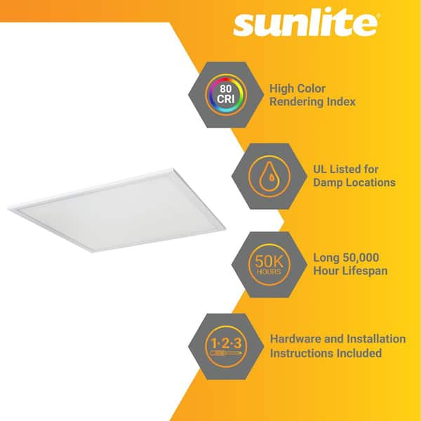 1 ft. x 1 ft. Dimmable 920 Lumens Integrated LED Panel Light, Selectable CCT 3000K 3500K 4000K 4500K 5000K