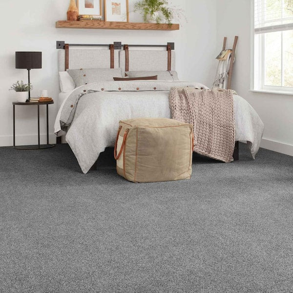 Tides Edge  - Danube - Blue 50 oz. Triexta Texture Installed Carpet