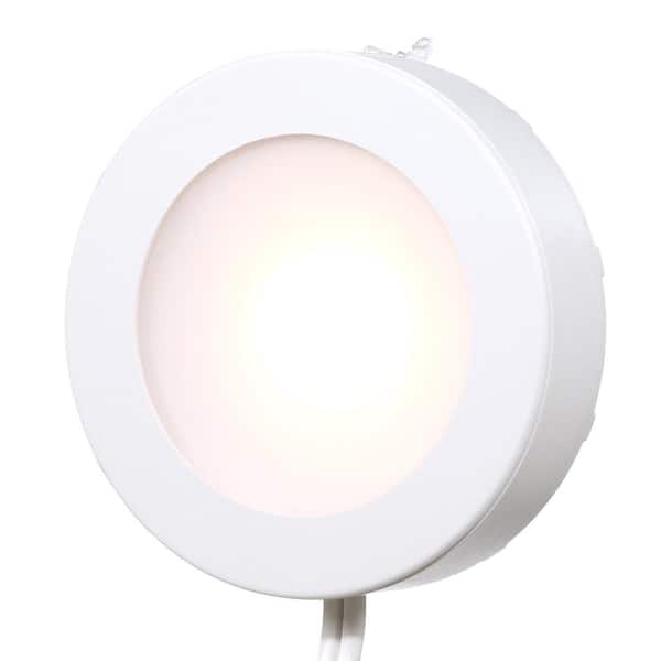 5-Light Integrated LED White AC Puck Light Kit