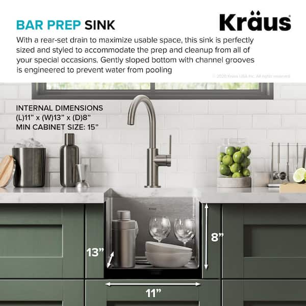 Standart PRO 16 Gauge Stainless Steel 13 in. Undermount Bar Sink