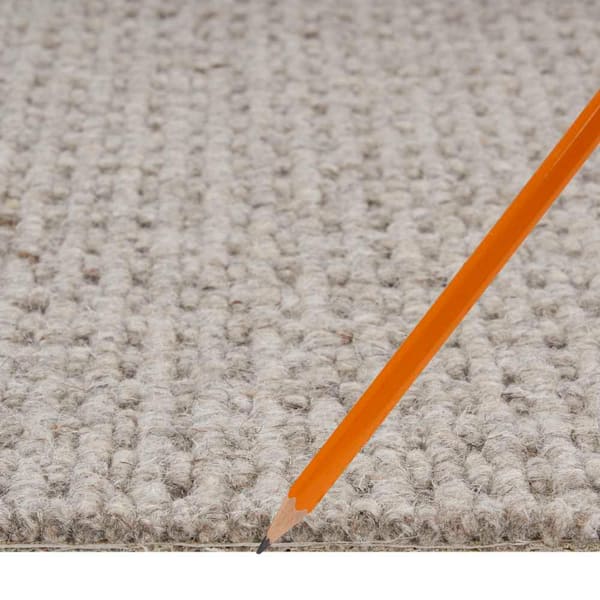Embrace - Cobblestone - Brown 13.2 ft. 42 oz. Wool Loop Installed Carpet