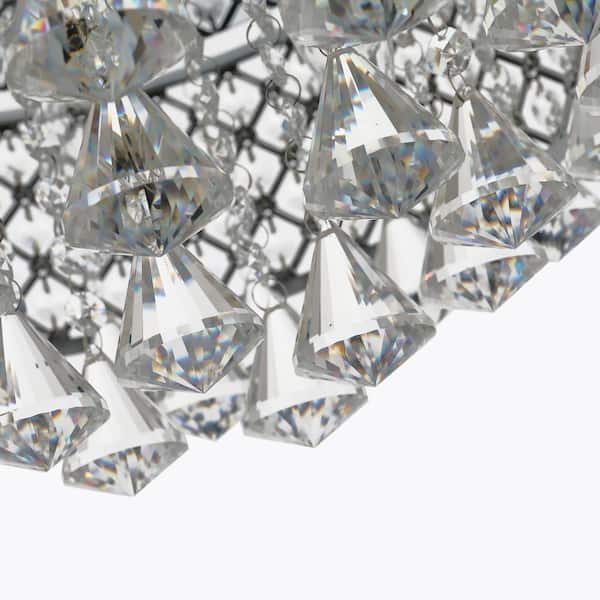 Jackson 15 in. 4-Light Semi-Flush Mount with Crystal