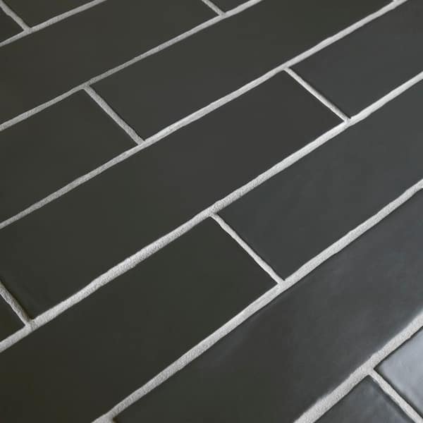 Chester Matte Nero 3 in. x 12 in. Ceramic Wall Tile (5.72 sq. ft./Case)
