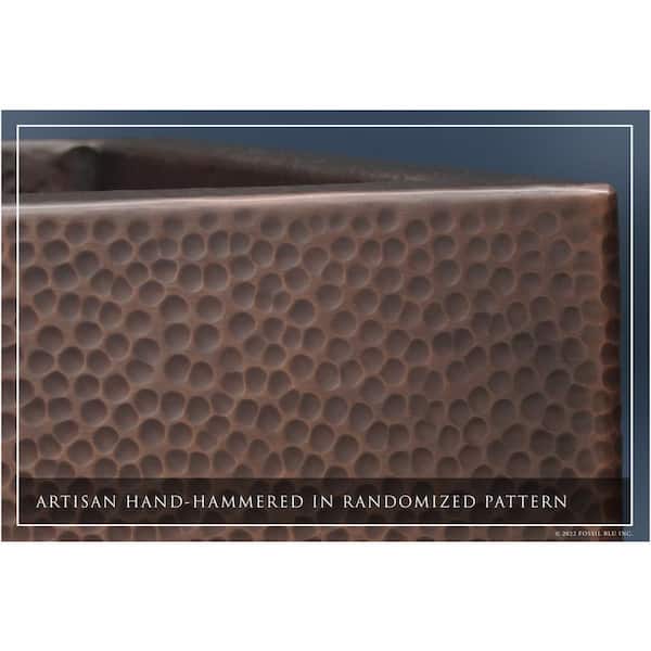 Luxury Dark Patina 12-Gauge Copper 30 in. Single Bowl Farmhouse Apron Kitchen Sink with Accs and Flat Front