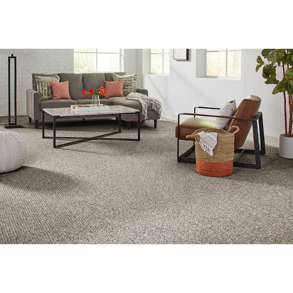 Finton  - Foil - Gray 24 oz. SD Polyester Loop Installed Carpet