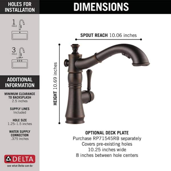Cassidy Single-Handle Pull-Out Sprayer Kitchen Faucet In Venetian Bronze
