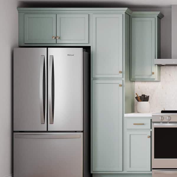 18 in. W x 24 in. D x 84 in. H Assembled Pantry Kitchen Cabinet in Unfinished with Recessed Panel