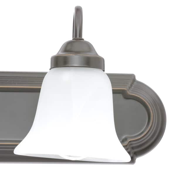 Solvang 24 in. 3-Light Antique Bronze Traditional Bathroom Vanity Light with Alabaster Glass