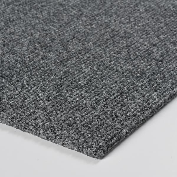 Contender Gray Residential/Commercial 24 in. x 24 Peel and Stick Carpet Tile (15 Tiles/Case) 60 sq. ft.