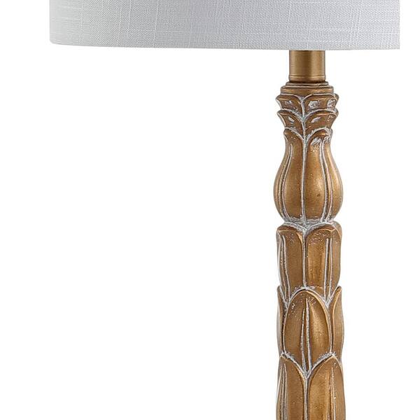 Blanche 28.7 in. Antique Gold Resin LED Table Lamp