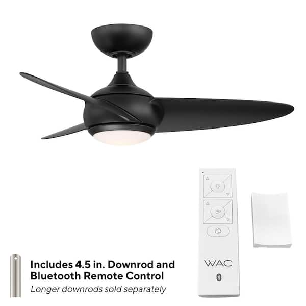 Loft 38 in. Integrated LED Indoor/Outdoor Matte Black 3-Blade Smart Ceiling Fan with 3000K and Remote Control