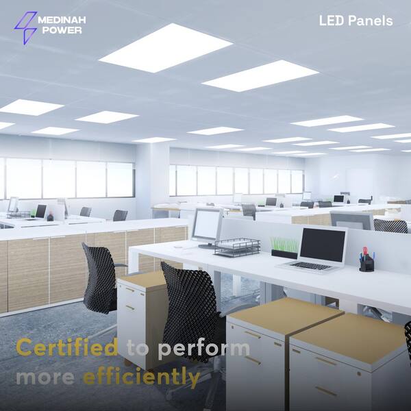 2x4 LED Back-Lit Panel, Adjustable Watt and CCT with 12V Aux and Usmart Cover (4-Pack)