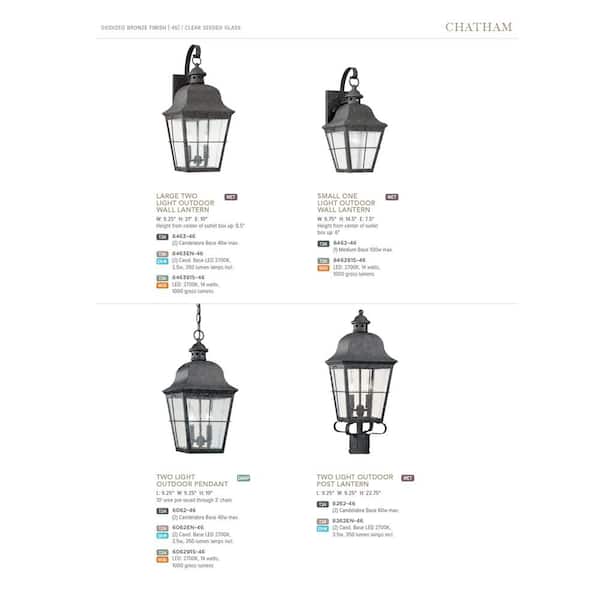 Cambridge 3 Light Black Outdoor Pendant Lantern