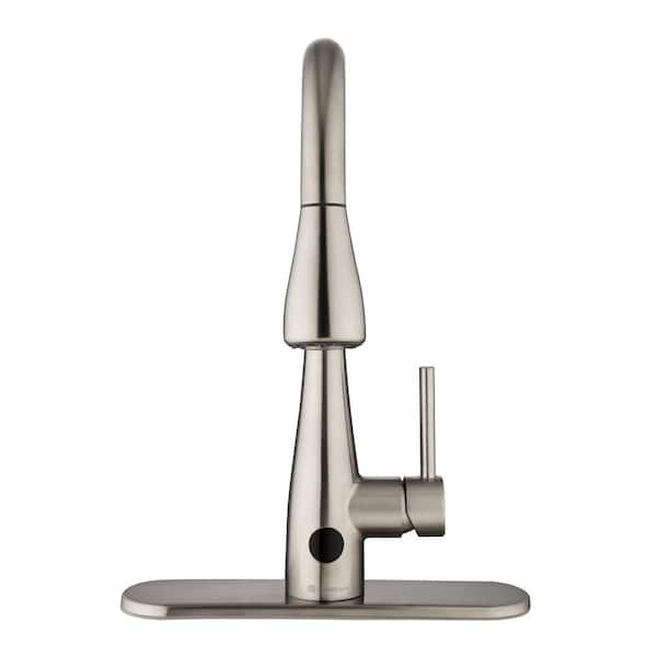 Nottely Touchless Single-Handle Pull-Down Kitchen Faucet with TurboSpray and FastMount in Stainless Steel