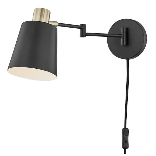 Alexi Plug-In Wall Sconce in Black