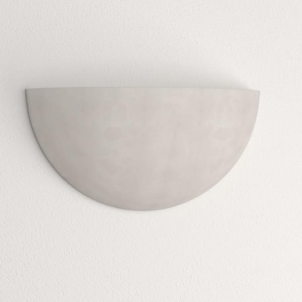 White Alabaster Sleek and Unique Wall Sconce