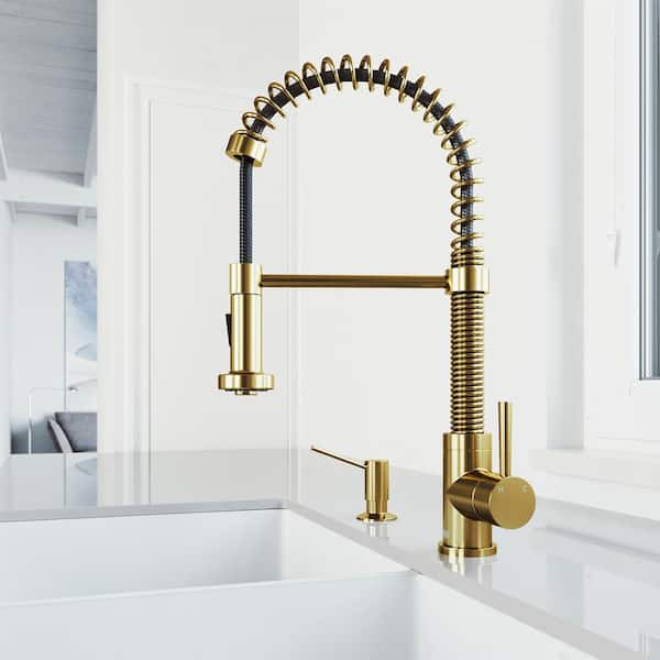 Braddock Kitchen Soap Dispenser in Matte Brushed Gold